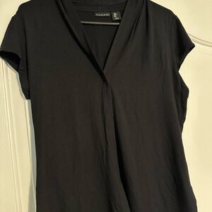 Tahari Classic Black V-Neck Blouse (from TJ Maxx). Worn once. Size L.